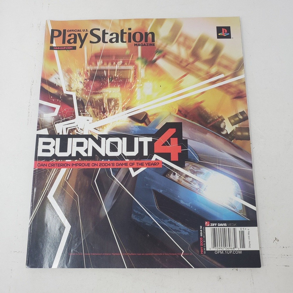 Official U.S. PlayStation Magazine May 2005 Issue 92 Burnout 4 Cover PS2 OPM